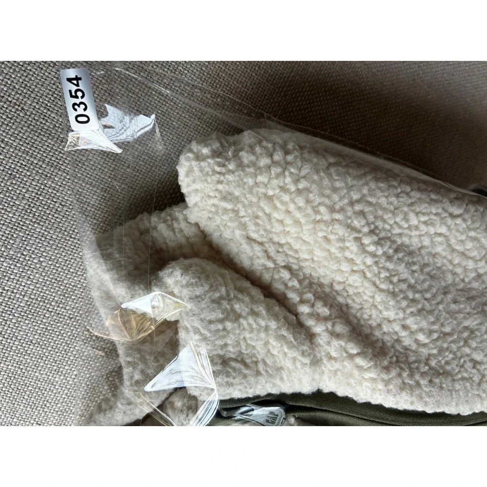 Gap Sherpa Quarter Zip Pullover Cream Gorpcore 2T